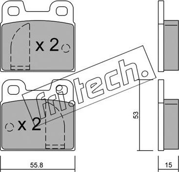 Fri.Tech. 010.0 - Əyləc altlığı dəsti, əyləc diski furqanavto.az