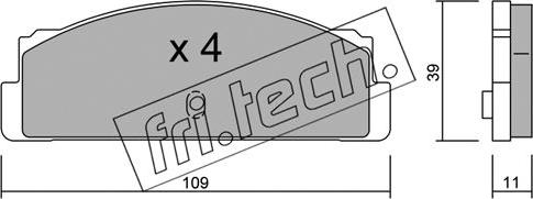 Fri.Tech. 088.0 - Əyləc altlığı dəsti, əyləc diski furqanavto.az