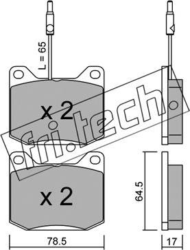 Fri.Tech. 082.0 - Əyləc altlığı dəsti, əyləc diski furqanavto.az