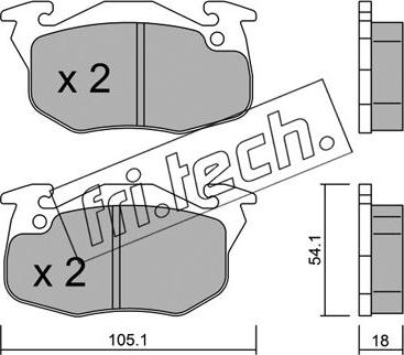 Fri.Tech. 039.5 - Əyləc altlığı dəsti, əyləc diski furqanavto.az