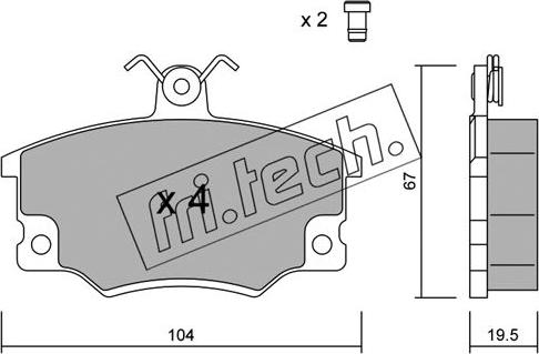 Fri.Tech. 032.0 - Əyləc altlığı dəsti, əyləc diski furqanavto.az