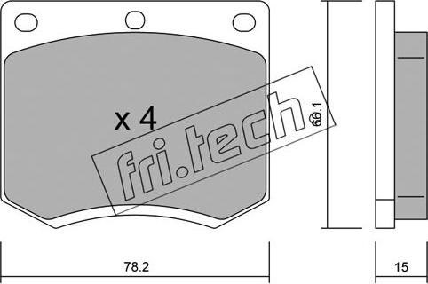 Fri.Tech. 025.0 - Əyləc altlığı dəsti, əyləc diski furqanavto.az