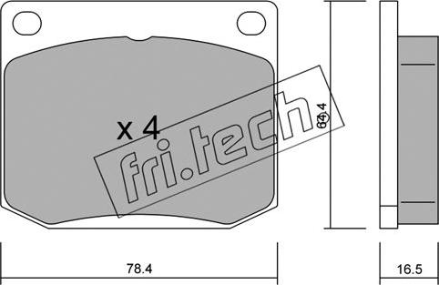 Fri.Tech. 020.0 - Əyləc altlığı dəsti, əyləc diski furqanavto.az