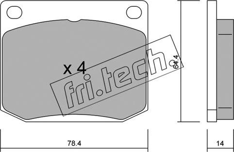 Fri.Tech. 020.1 - Əyləc altlığı dəsti, əyləc diski furqanavto.az