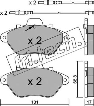 Fri.Tech. 192.1 - Əyləc altlığı dəsti, əyləc diski furqanavto.az