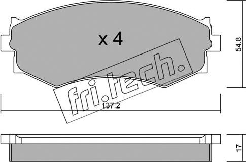 Fri.Tech. 197.0 - Əyləc altlığı dəsti, əyləc diski furqanavto.az