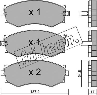 Fri.Tech. 197.1 - Əyləc altlığı dəsti, əyləc diski furqanavto.az