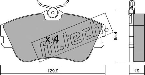 Fri.Tech. 167.0 - Əyləc altlığı dəsti, əyləc diski furqanavto.az