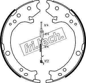 Fri.Tech. 1044.025K - Əyləc başlığı dəsti, dayanacaq əyləci furqanavto.az