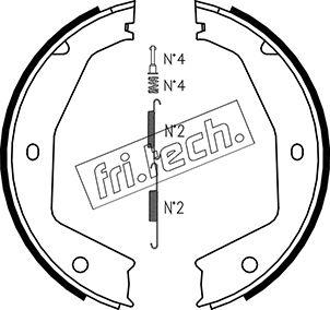 Fri.Tech. 1048.002K - Əyləc başlığı dəsti, dayanacaq əyləci furqanavto.az