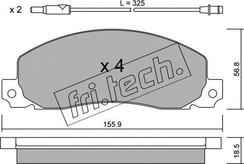 Fri.Tech. 100.0 - Əyləc altlığı dəsti, əyləc diski furqanavto.az