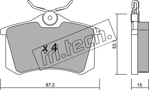 Fri.Tech. 102.0 - Əyləc altlığı dəsti, əyləc diski furqanavto.az