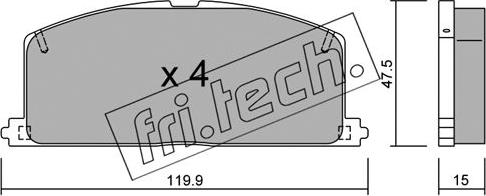 Fri.Tech. 110.0 - Əyləc altlığı dəsti, əyləc diski furqanavto.az