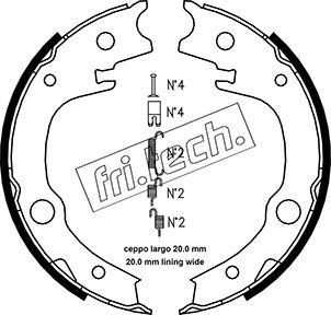 Fri.Tech. 1115.315K - Əyləc başlığı dəsti, dayanacaq əyləci furqanavto.az