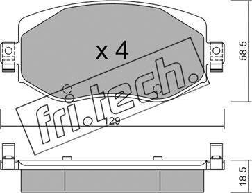 Fri.Tech. 1110.0 - Əyləc altlığı dəsti, əyləc diski furqanavto.az