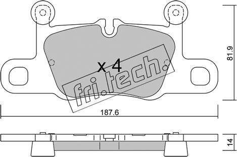 Fri.Tech. 1258.1 - Əyləc altlığı dəsti, əyləc diski furqanavto.az