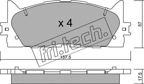 Fri.Tech. 899.0 - Əyləc altlığı dəsti, əyləc diski furqanavto.az