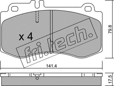 Fri.Tech. 844.0 - Əyləc altlığı dəsti, əyləc diski furqanavto.az