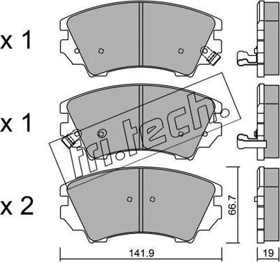 Fri.Tech. 859.0 - Əyləc altlığı dəsti, əyləc diski furqanavto.az