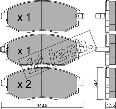 Fri.Tech. 862.0 - Əyləc altlığı dəsti, əyləc diski furqanavto.az