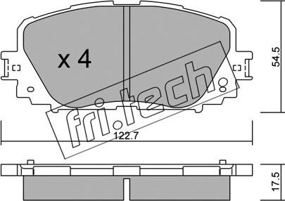 Fri.Tech. 836.0 - Əyləc altlığı dəsti, əyləc diski furqanavto.az