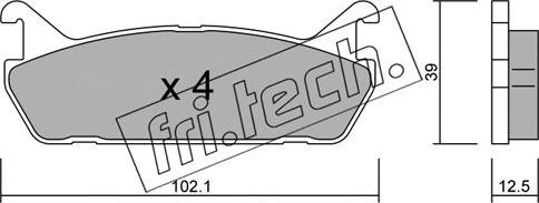 Fri.Tech. 399.0 - Əyləc altlığı dəsti, əyləc diski furqanavto.az