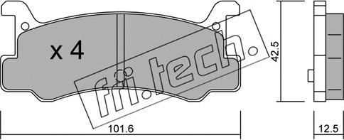 Fri.Tech. 398.0 - Əyləc altlığı dəsti, əyləc diski furqanavto.az