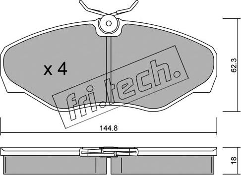 Fri.Tech. 347.2 - Əyləc altlığı dəsti, əyləc diski furqanavto.az