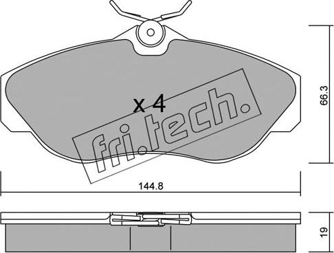 Fri.Tech. 359.0 - Əyləc altlığı dəsti, əyləc diski furqanavto.az