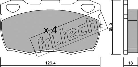 DJ Parts BP2870 - Əyləc altlığı dəsti, əyləc diski furqanavto.az