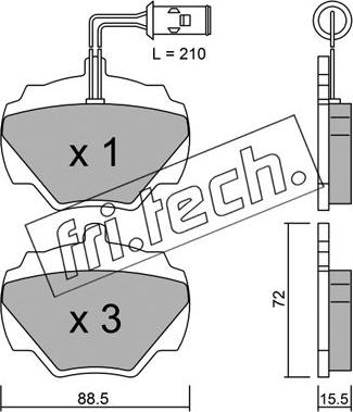 Fri.Tech. 362.1 - Əyləc altlığı dəsti, əyləc diski furqanavto.az