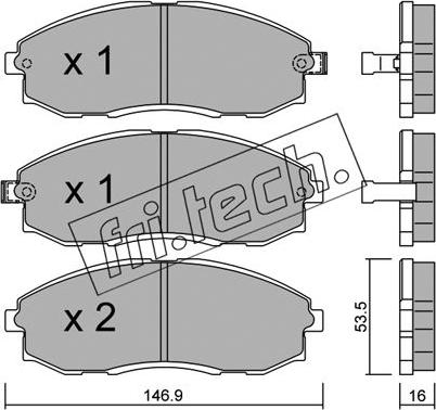 Fri.Tech. 306.0 - Əyləc altlığı dəsti, əyləc diski furqanavto.az