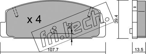 Fri.Tech. 311.0 - Əyləc altlığı dəsti, əyləc diski furqanavto.az