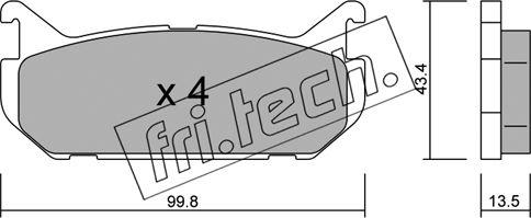 Fri.Tech. 312.0 - Əyləc altlığı dəsti, əyləc diski furqanavto.az