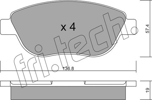 Fri.Tech. 331.1 - Əyləc altlığı dəsti, əyləc diski furqanavto.az