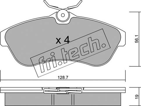 Fri.Tech. 338.0 - Əyləc altlığı dəsti, əyləc diski furqanavto.az