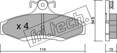 Fri.Tech. 378.0 - Əyləc altlığı dəsti, əyləc diski furqanavto.az