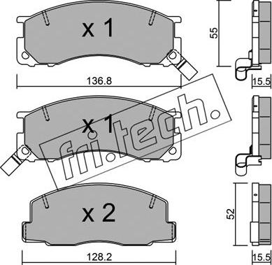 Fri.Tech. 290.0 - Əyləc altlığı dəsti, əyləc diski furqanavto.az