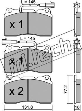 Fri.Tech. 297.0 - Əyləc altlığı dəsti, əyləc diski furqanavto.az