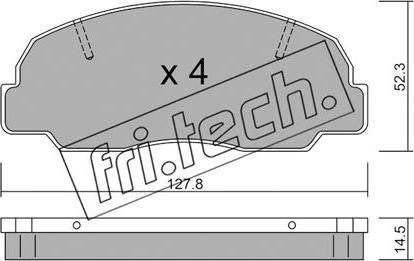 Fri.Tech. 248.0 - Əyləc altlığı dəsti, əyləc diski furqanavto.az