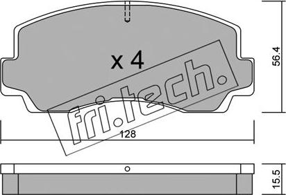 Fri.Tech. 252.0 - Əyləc altlığı dəsti, əyləc diski furqanavto.az