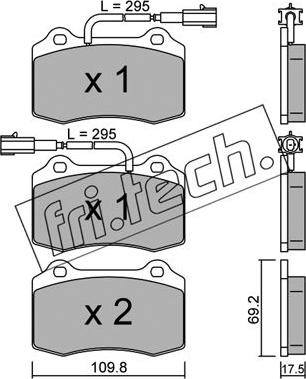 Fri.Tech. 260.0 - Əyləc altlığı dəsti, əyləc diski furqanavto.az