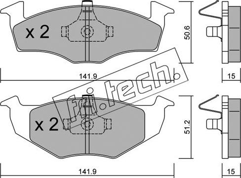 Fri.Tech. 215.2 - Əyləc altlığı dəsti, əyləc diski furqanavto.az