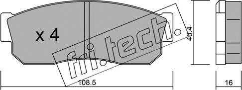 Fri.Tech. 211.1 - Əyləc altlığı dəsti, əyləc diski furqanavto.az