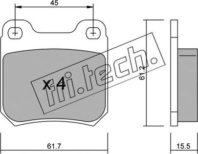 Fri.Tech. 284.0 - Əyləc altlığı dəsti, əyləc diski furqanavto.az