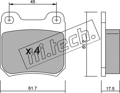 Fri.Tech. 284.1 - Əyləc altlığı dəsti, əyləc diski furqanavto.az