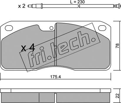 Fri.Tech. 279.0W - Əyləc altlığı dəsti, əyləc diski furqanavto.az