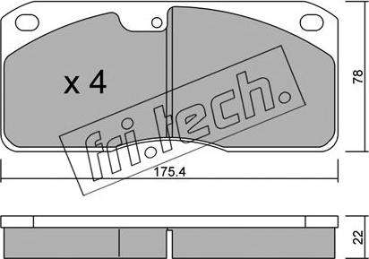 Fri.Tech. 279.0 - Əyləc altlığı dəsti, əyləc diski furqanavto.az