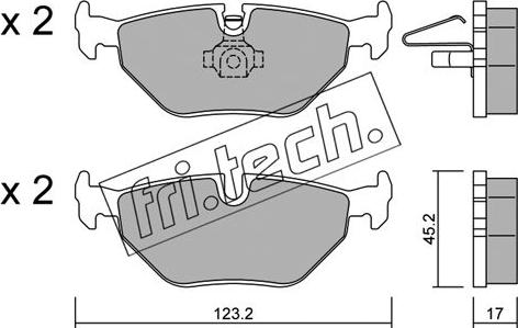 Fri.Tech. 270.0 - Əyləc altlığı dəsti, əyləc diski furqanavto.az