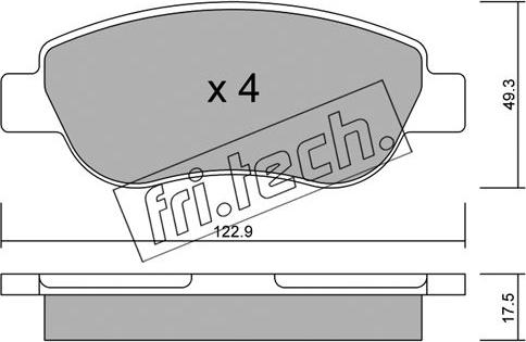 Fri.Tech. 797.0 - Əyləc altlığı dəsti, əyləc diski furqanavto.az